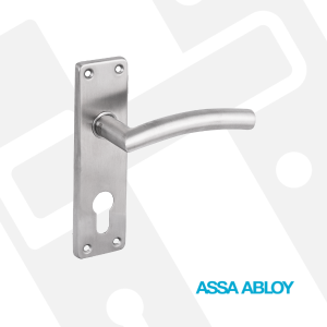 Sandpiper Lever Handle On Plate Curved Cylinder SS