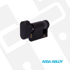 Cylinder Half Knob Gemini Euro Profile 35mm KD Matte Black