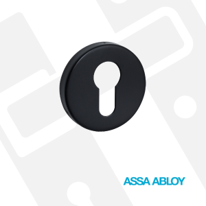 Cylinder Profile Escutcheon On Rose Black (PR) SS5305-05SSBLK