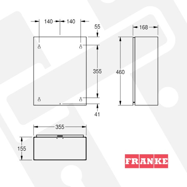 Franke Rodan Waste Bin for Wall Mounting - Image 2