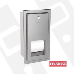 Franke Rodan Recessed Double Toilet Roll Holder with Spindle System
